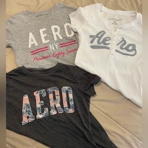Bundle of four Aero t-shirts! Size smalls and medium!